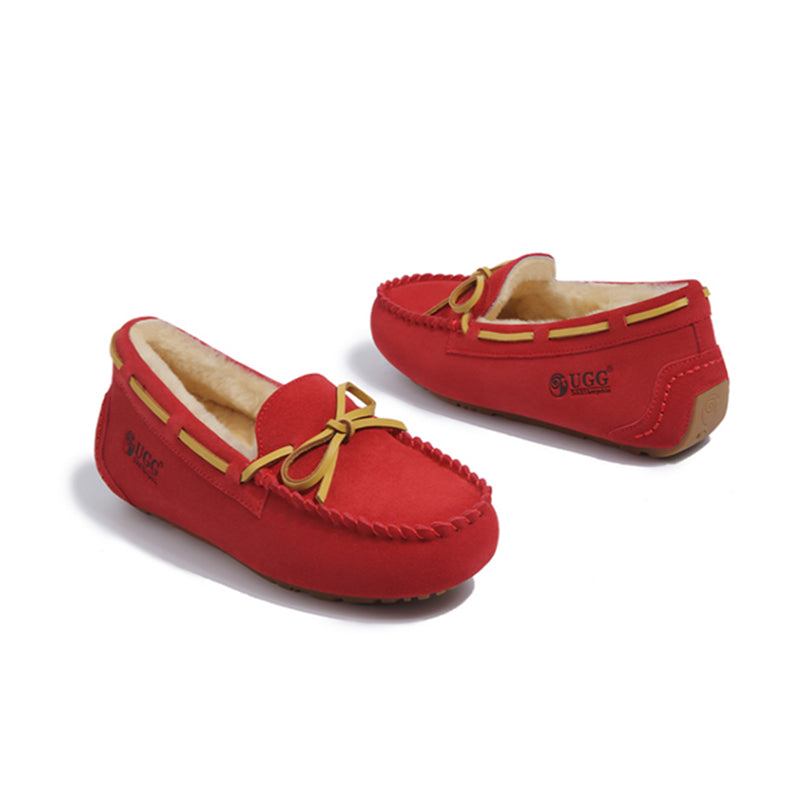 D K Sheepskin Australia Made UGG Moccasin Red 36